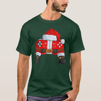 ゲーミングコントローラー クリスマス サンタクロース 男性 少年 G Tシャツ