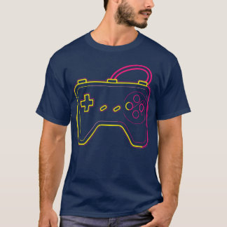 ゲーミングコントローラー ドローイング ヴィンテージ フレンド ガール Tシャツ