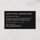 ゲーミングコントローラ、ビデオゲーマー名刺 名刺 (裏面)