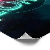 ゲーミングゾーンモダン宇宙惑星 ポスター (角)