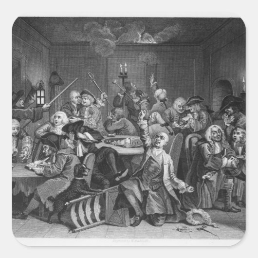 ゲーミングハウスのシーン スクエアシール (正面)