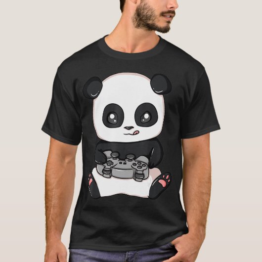ゲーミングパンダピュー遊ゲーマーのビデオゲームTee Tシャツ (正面)