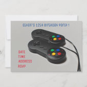 ゲーミングボーイズゲーマー誕生日パーティー 招待状 (正面)