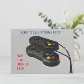 ゲーミングボーイズゲーマー誕生日パーティー 招待状 (スタンド正面)