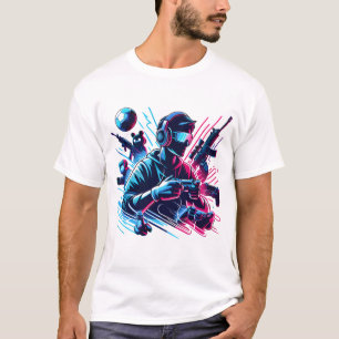 ゲーミングモード起動 - ネオンゲーマーアート Tシャツ