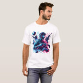 ゲーミングモード起動 - ネオンゲーマーアート Tシャツ (正面フル)