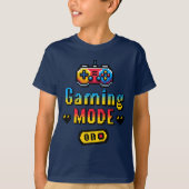 ゲーミングモード ピクセル レトロ Tシャツ (正面)
