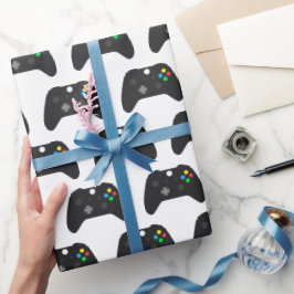 ゲーミングラッピングペーパー、ビデオゲームギフトラップ ラッピングペーパー