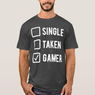 ゲーミングラバー ユーモア サルカスティック シングルアケン ゲーム Tシャツ