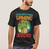 ゲーミング伝説の息子・兄弟 懐かしのビデオゲーム Tシャツ (正面)