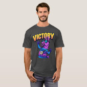 ゲーミング勝利ラマのギフト Tシャツ (正面フル)