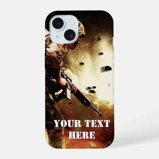 ゲーミング地上戦闘兵士 iPhone 15ケース (裏面)