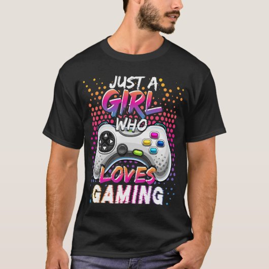 ゲーミング好き女子のためのビデオゲーム 誕生日ギフト Tシャツ (正面)