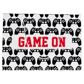 ゲーミング愛好家のゲームコントローラ抱き枕 ラージペーパーバッグ (裏面)