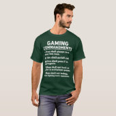 ゲーミング戒律 楽しいビデオゲーマーの誕生日ギフト Tシャツ (正面フル)