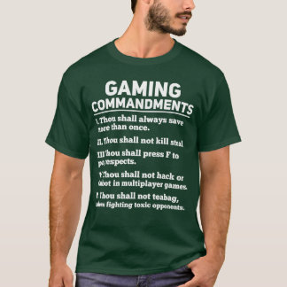 ゲーミング戒律 楽しいビデオゲーマーの誕生日ギフト Tシャツ