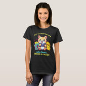ゲーミング猫とタコスと8が好きな猫好き女子 Tシャツ (正面フル)