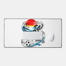ゲーミング・オフィス向けのアーティスティックな日本風サッカー猫