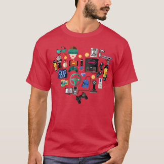 ゲーミング ラブ ハート ゲーマー ゲーム好き キッズ Tシャツ