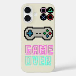 ゲーミングiPhoneケース - ピクセルアートのビデオゲームカバー iPhone 16ケース
