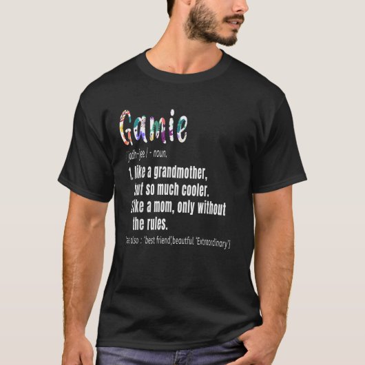 ゲーミーデフィニション母の日誕生日ギフトグランマ Tシャツ (正面)