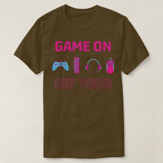 ゲームあなたのグラフィックゲームオーバーを取得するおもしろい Tシャツ (デザイン正面)