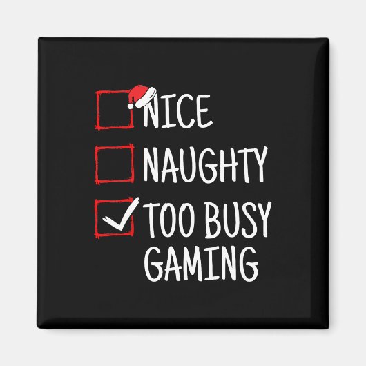 ゲームいけな過忙しぎるクおもしろいリスマス マグネット (正面)