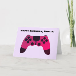 ゲームおたくゲーマーガール誕生日カード カード