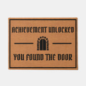 ゲームおもしろいおたくユーモア素朴ミニマル ドアマット (正面)