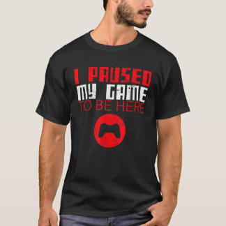 ゲームおもしろいを一時停止したビデオゲーム Tシャツ