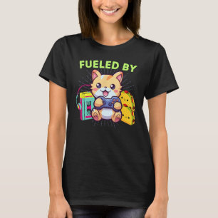 ゲームおもしろいキャッツ・タコスと80年代ゲーマーによって燃料を供給 Tシャツ