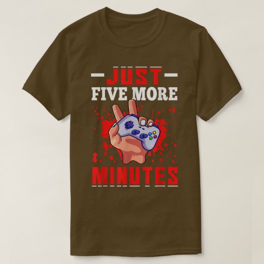 ゲームおもしろいゲームGifゲームの追加5分 Tシャツ (デザイン正面)