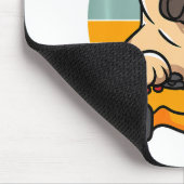 ゲームおもしろいパグドッグペットラバーゲーマー マウスパッド (コーナー)