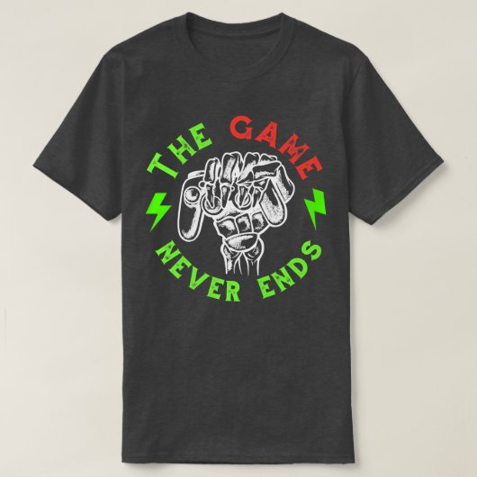 ゲームおもしろい引用文スケルトン Tシャツ (デザイン正面)