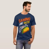 ゲームおよびタコスMeican食品ゲーミングコントローラ Tシャツ (正面フル)