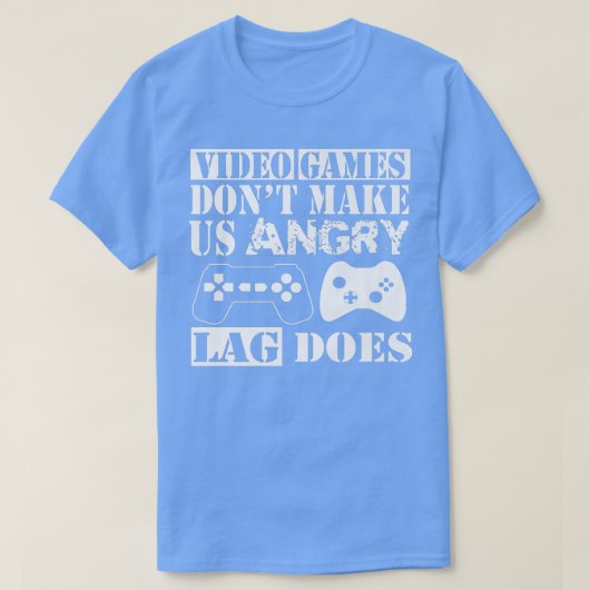 ゲームがゲームを怒おもしろい作る Tシャツ (デザイン正面)