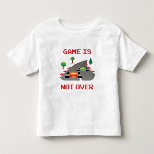 ゲームがピクセル化されたビデオゲーム上にない トドラーTシャツ (正面)