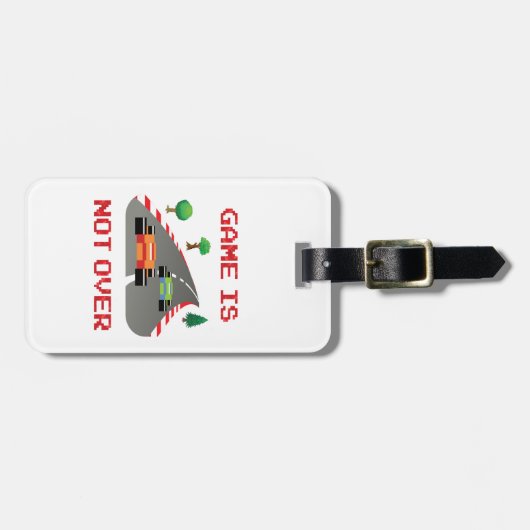 ゲームがピクセル化されたビデオゲーム上にない ラゲッジタグ (正面横)