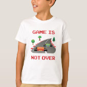 ゲームがピクセル化されたビデオゲーム上にない Tシャツ (正面)