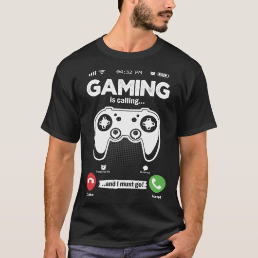 ゲームが呼び出している私はビデオに行かなければならないホビーゲーミン Tシャツ (正面)