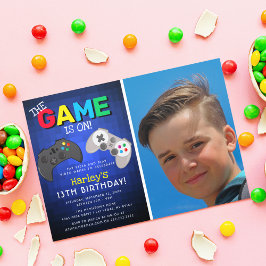 ゲームが始まる!お誕生日おめでとう フォトギフト | ゲーム好きな子供のためのバースデーグッズ 招待状