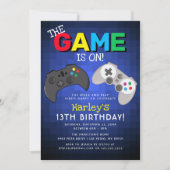 ゲームが始まる! | ビデオゲーム 誕生日 招待状 (正面)