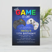ゲームが始まる! | ビデオゲーム 誕生日 招待状 (スタンド正面)