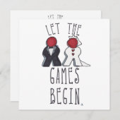 ゲームが始まる!ミープル結婚式アート 案内状 (正面/裏面)