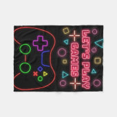 ゲームが楽遊しむ フリースブランケット (正面(横))