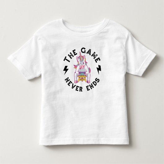 ゲームが終了しない トドラーTシャツ (正面)