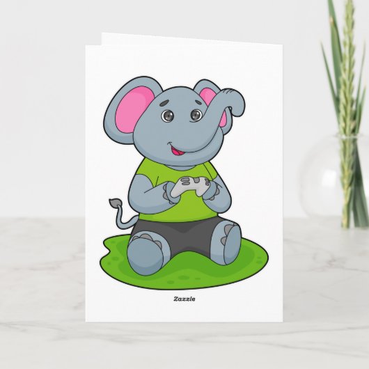 ゲームする象 カード (裏面)