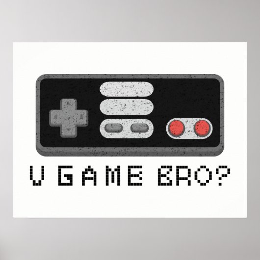 ゲームする? レトロゲーム コントローラー ポスター (正面)