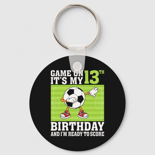 ゲームだ！13歳の誕生日だ！サッカーで暴れるぞ キーホルダー (正面)