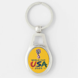 ゲームでひとつになる: 2026サッカーお祝いデザイン キーホルダー